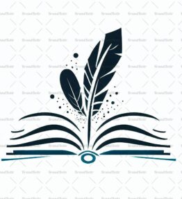 Offenes Buch und Feder